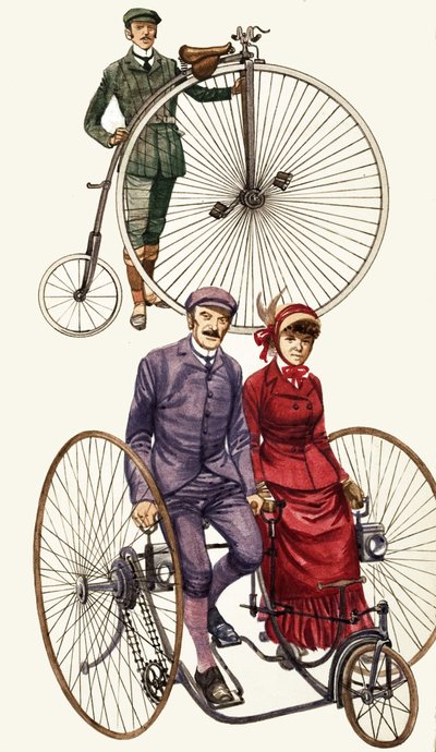 Early Bicycles Montage by English School